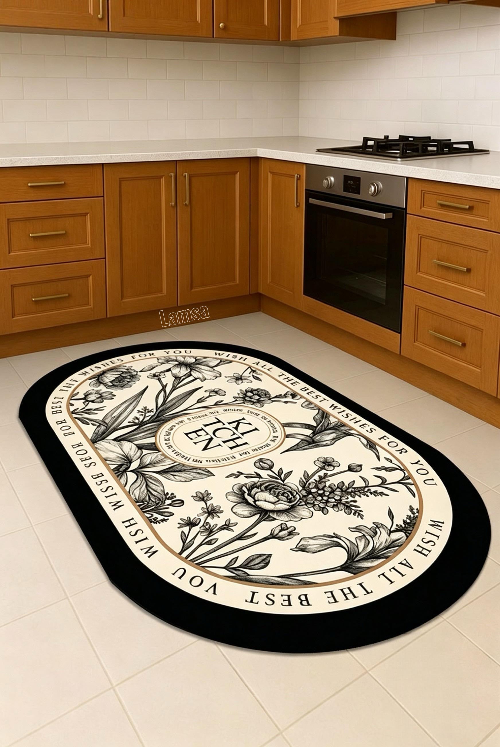 Floretta - Non-Slip Kitchen Printed Rug