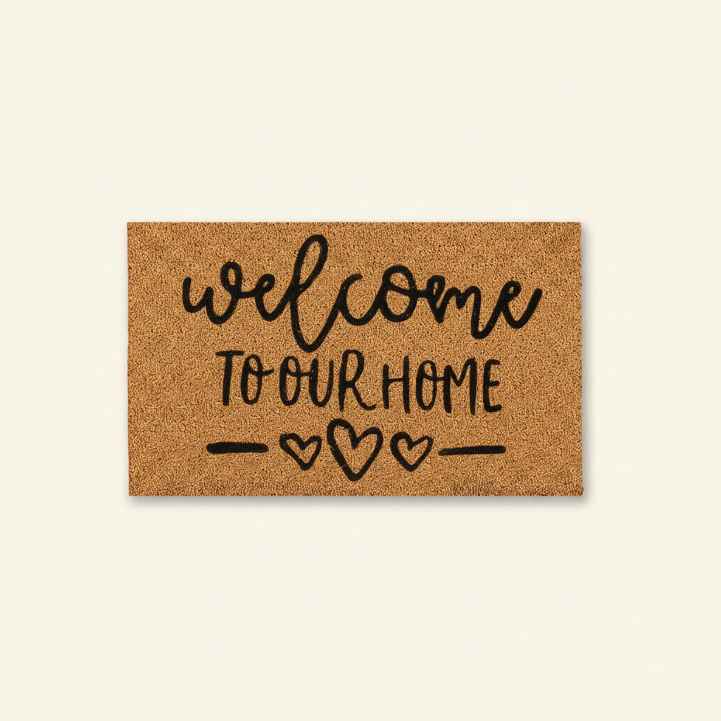 Welcome to our Home - of natural coconut fiber burlap
