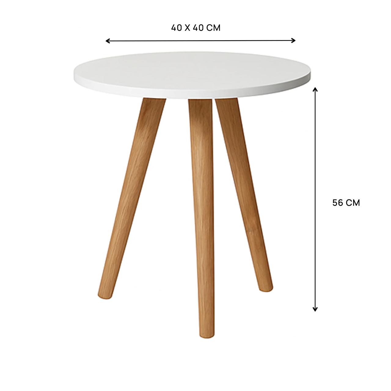 Safa Table – White with Natural Wood Legs⭐⭐⭐⭐⭐