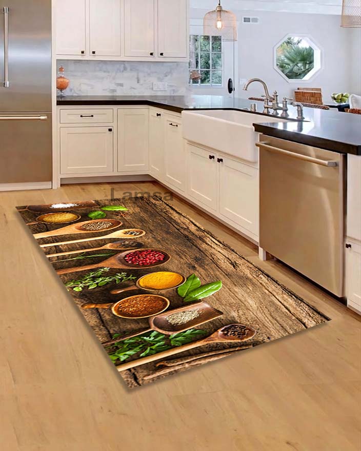 Bahrat - Non-slip, antibacterial, and hypoallergenic kitchen mat