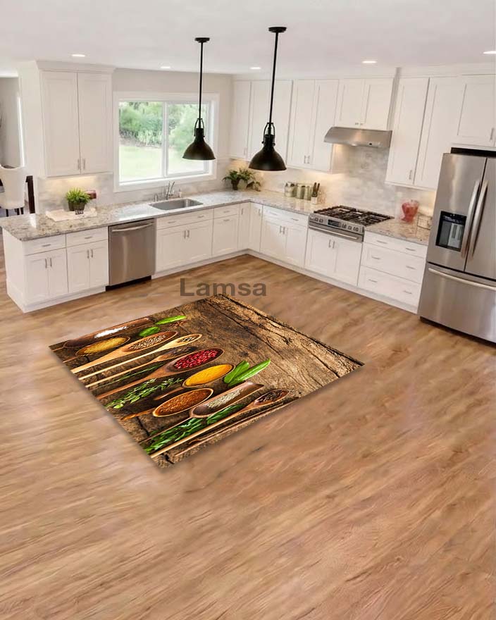 Bahrat - Non-slip, antibacterial, and hypoallergenic kitchen mat