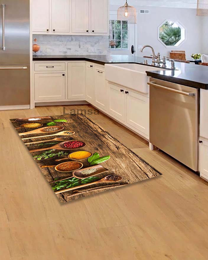 Bahrat - Non-slip, antibacterial, and hypoallergenic kitchen mat