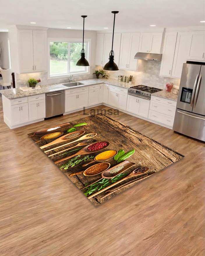 Bahrat - Non-slip, antibacterial, and hypoallergenic kitchen mat