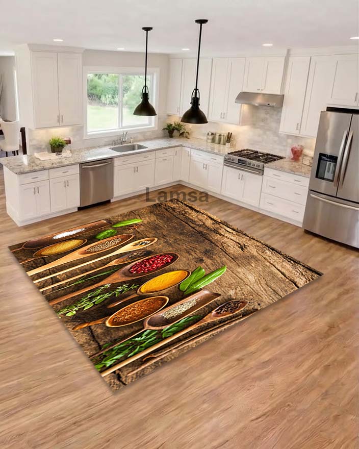 Bahrat - Non-slip, antibacterial, and hypoallergenic kitchen mat