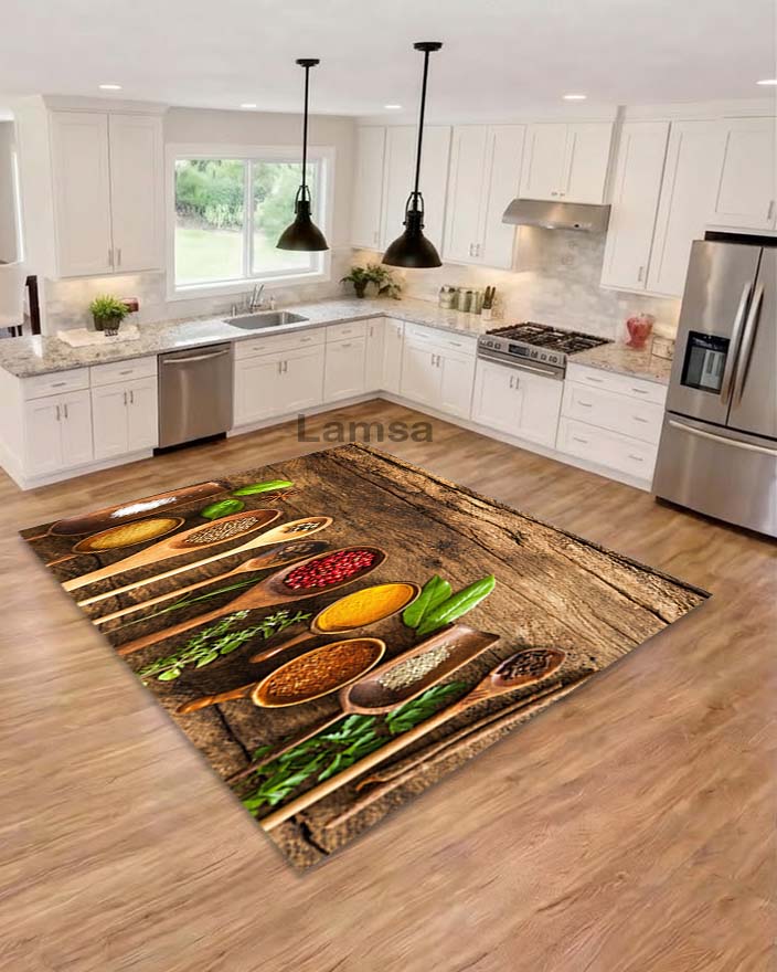 Bahrat - Non-slip, antibacterial, and hypoallergenic kitchen mat