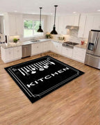 Kitchen Rugs Black tufted