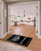 Kitchen Rugs Black tufted