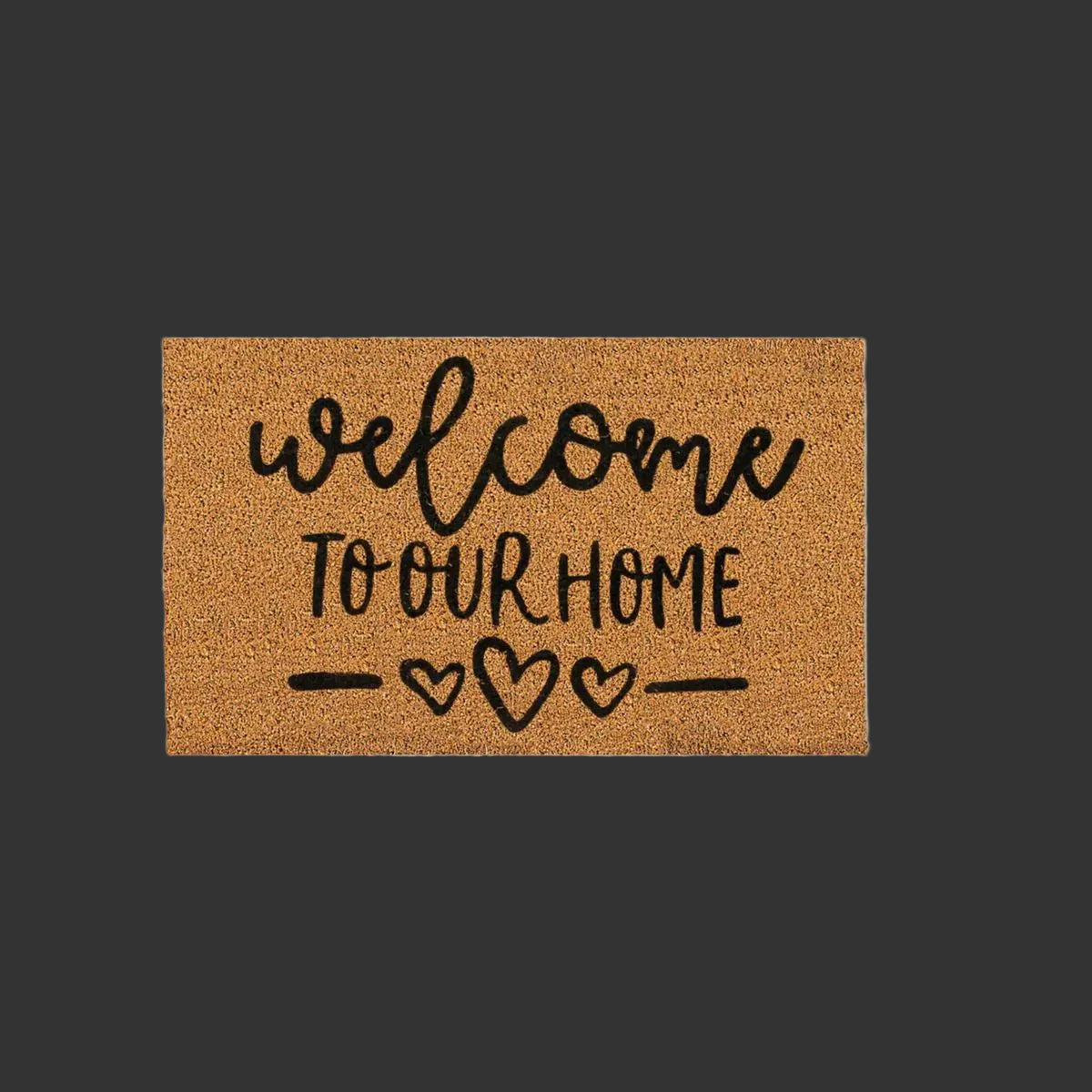 Doormat made of natural coconut fiber burlap