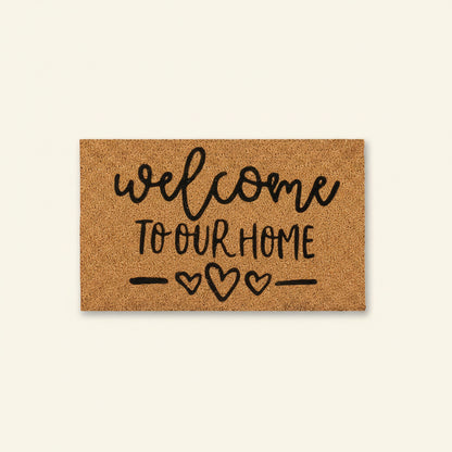 Welcome to our Home - of natural coconut fiber burlap