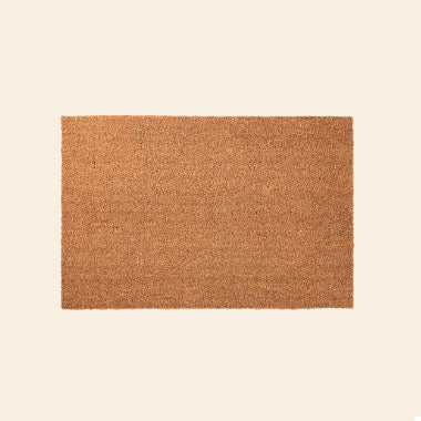 Doormat made of natural coconut fiber burlap
