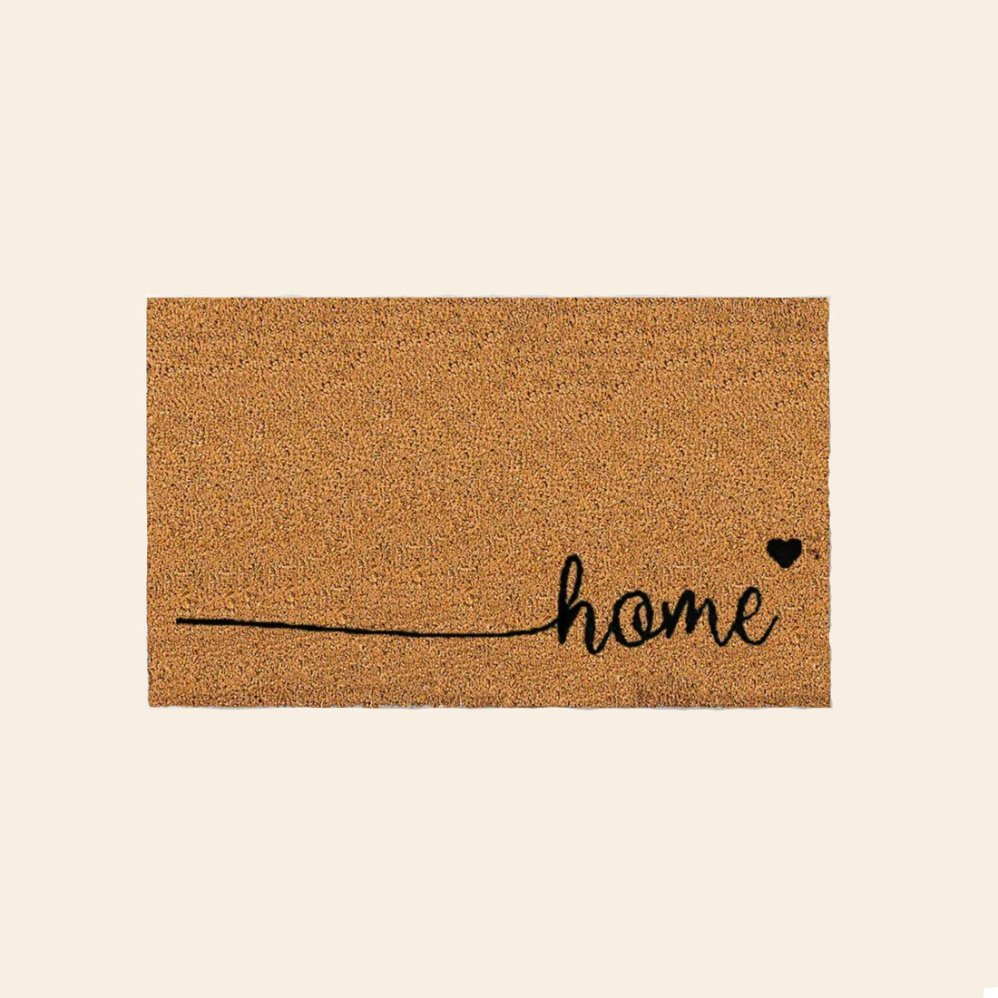 Home -Doormat made of natural coconut fiber burlap.