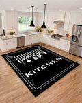 Kitchen Rugs Black tufted