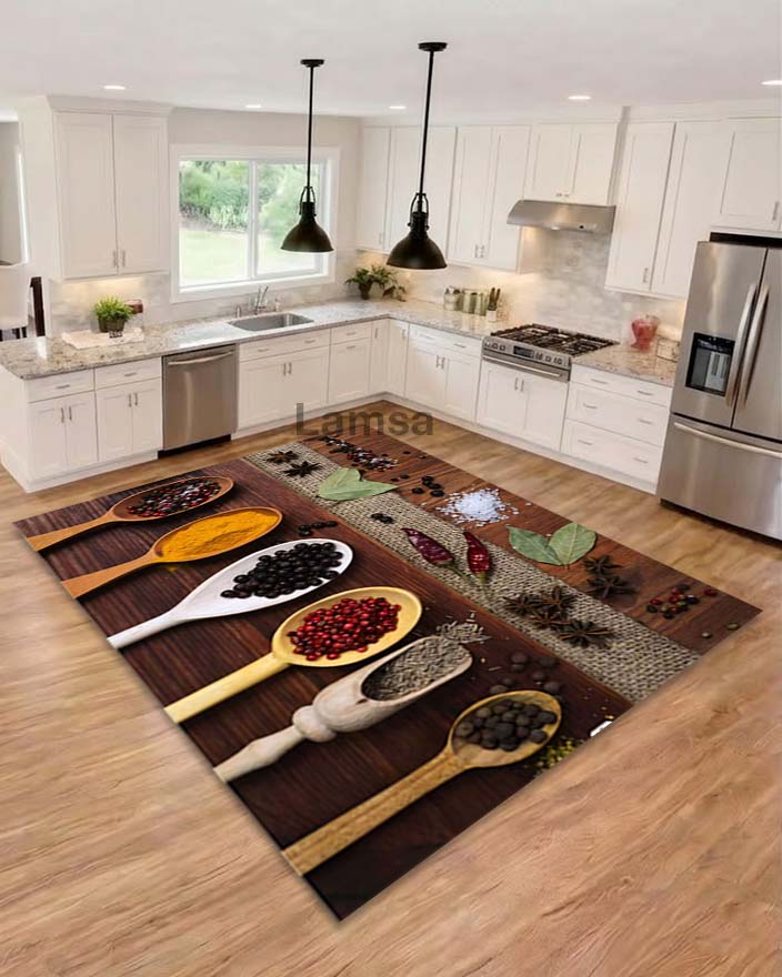 Viola- Non-Slip Kitchen Printed Rug