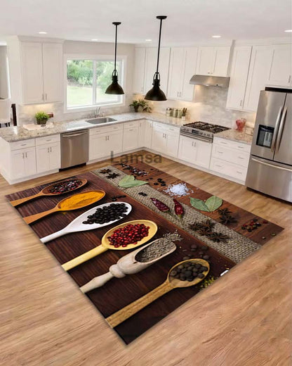 Viola- Non-Slip Kitchen Printed Rug