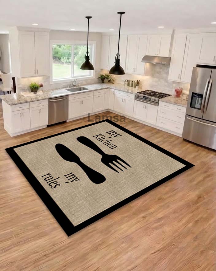 Rug printed non-slip and anti-bacteria and allergy-resistant