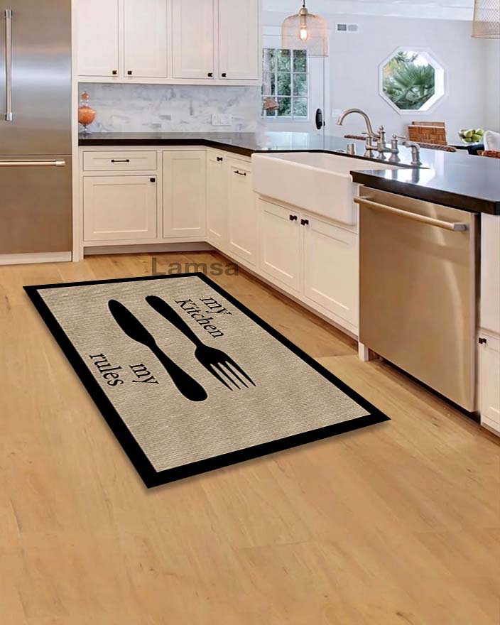 Rug printed non-slip and anti-bacteria and allergy-resistant
