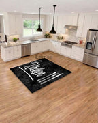 Kitchen Rugs Black tufted