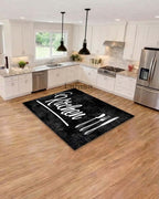 Kitchen Rugs Black tufted