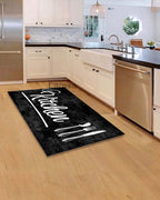 Kitchen Rugs Black tufted