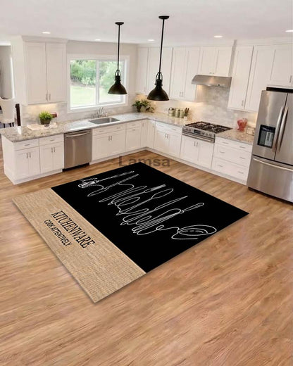 Anti-slip, anti-bacterial and anti-sensitivity kitchen rug