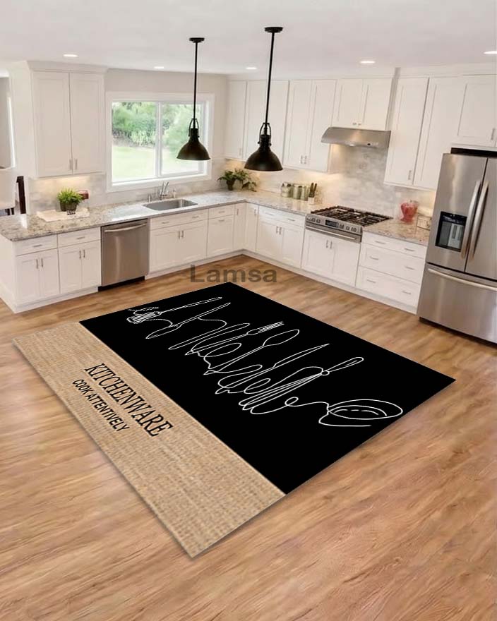 Anti-slip, anti-bacterial and anti-sensitivity kitchen rug