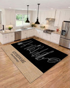 Anti-slip, anti-bacterial and anti-sensitivity kitchen rug