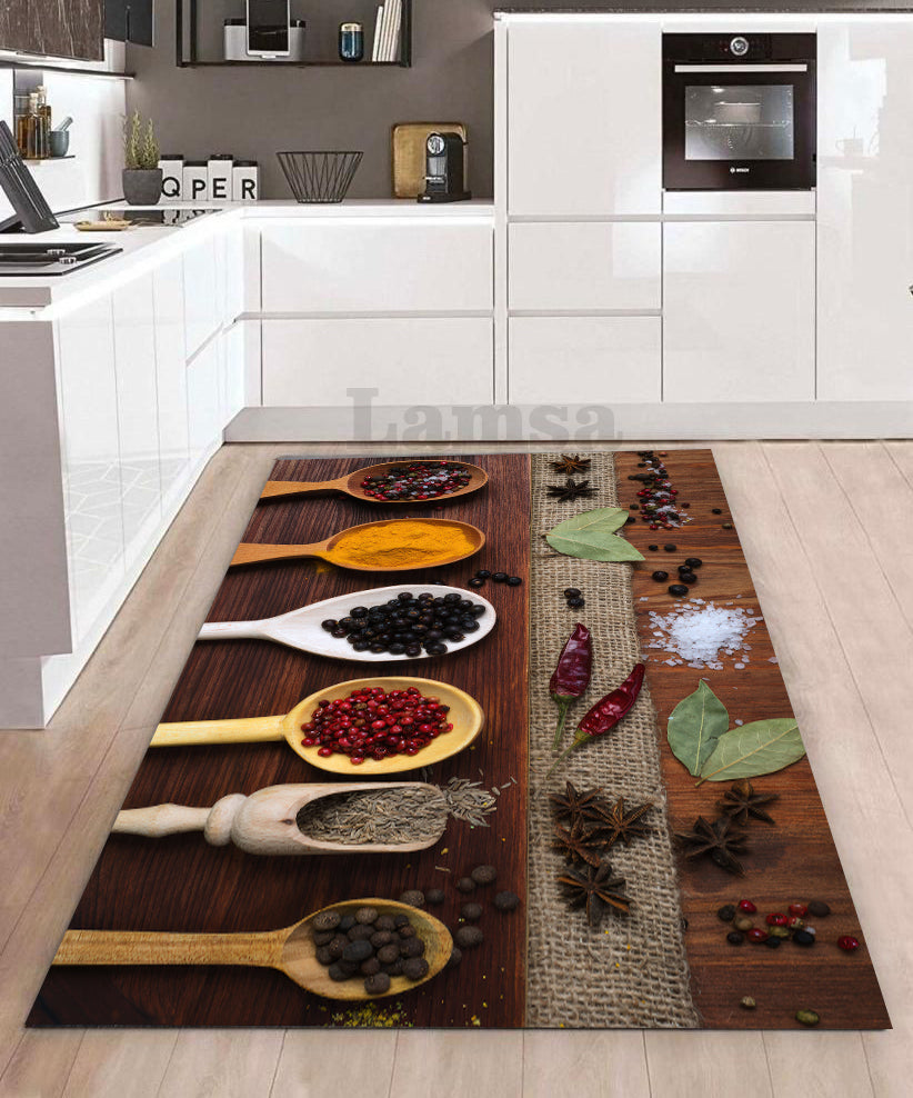 Viola- Non-Slip Kitchen Printed Rug