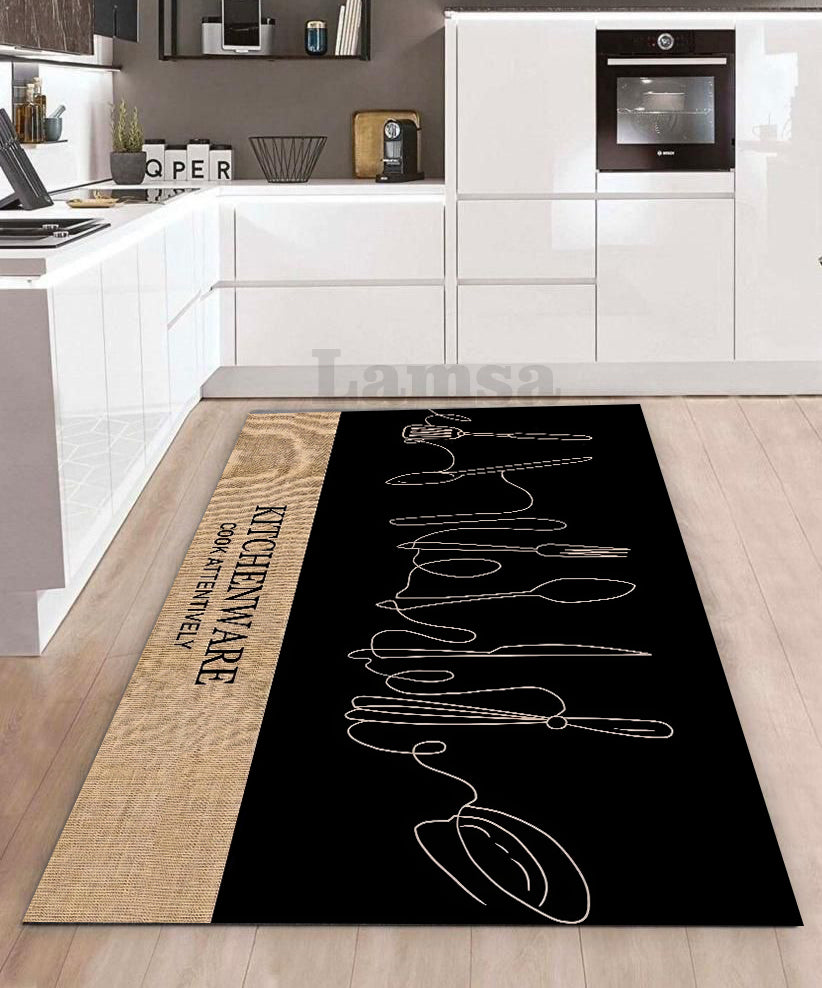 Soraya - Non-Slip Kitchen Printed Rug