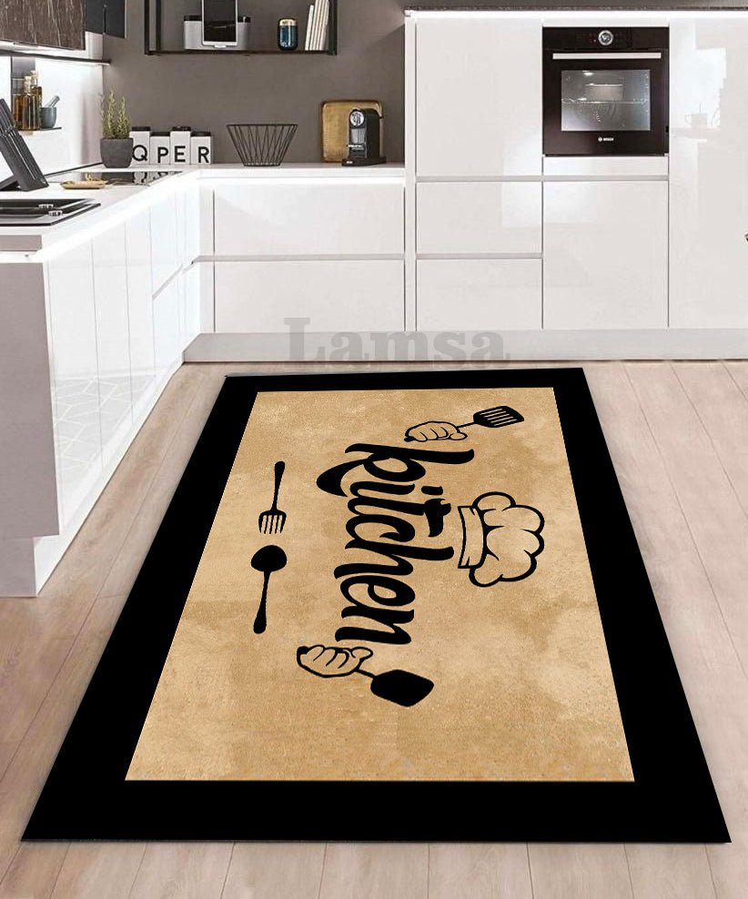 Silora - Non-Slip Kitchen Printed Rug