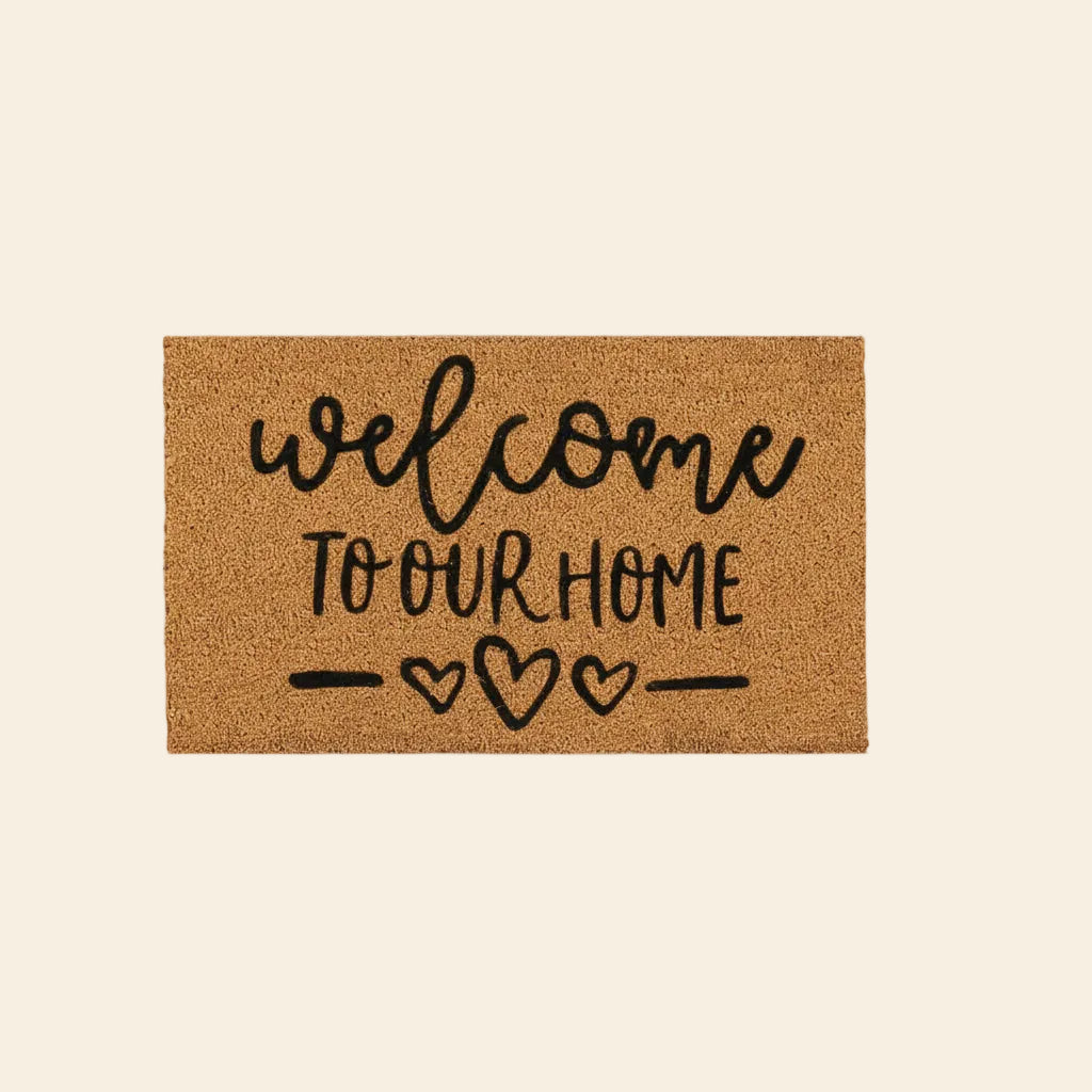 Welcome to our Home - of natural coconut fiber burlap