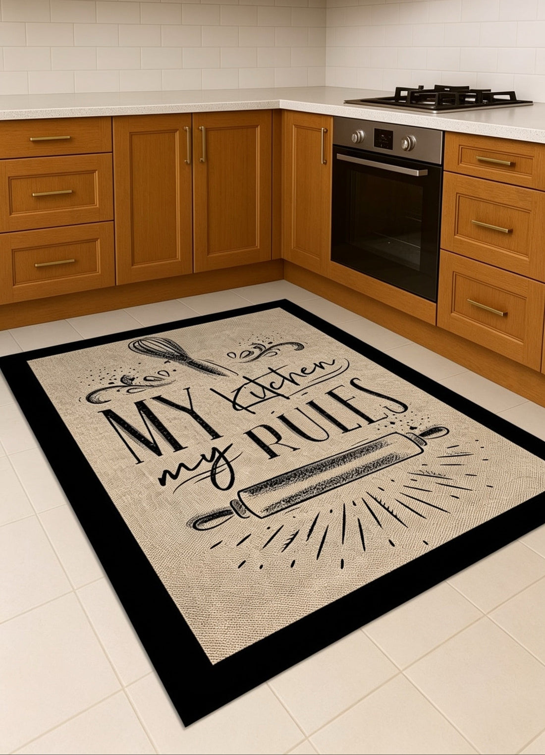 Savina - Non-Slip Kitchen Printed Rug